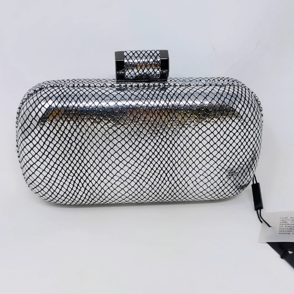 Halston Heritage Metallic Vapor Stingray Evening Crossbody Clutch - Picture 2 of 9